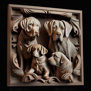 3D model st dogs (STL)